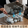 Tea set storage box with lid dustproof transparent tea table table top