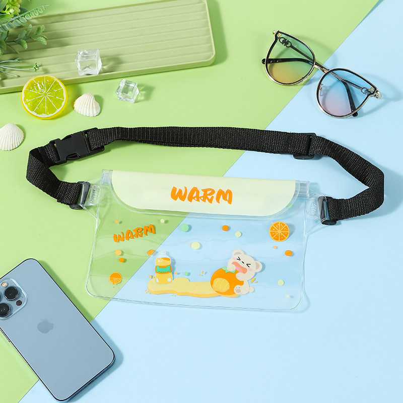 手机防水袋透明可触屏腰包收纳袋游泳潜水上乐园保护套漂流密封包