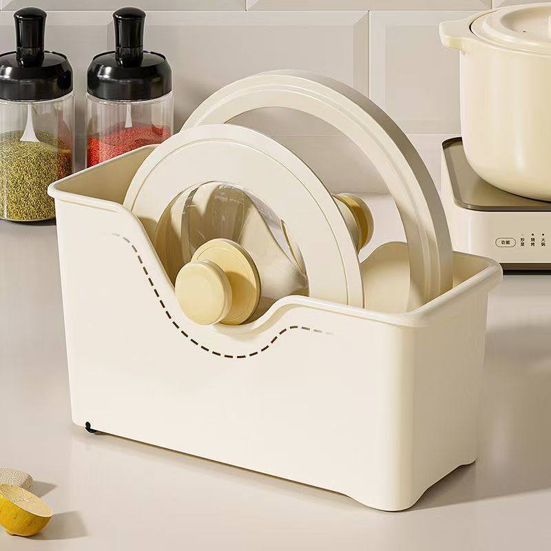 厨房锅具收纳盒整理盒锅盖调料带滑轮下水槽橱柜收纳多功能收纳架,淘宝优惠券,粉丝福利购,淘宝优惠卷