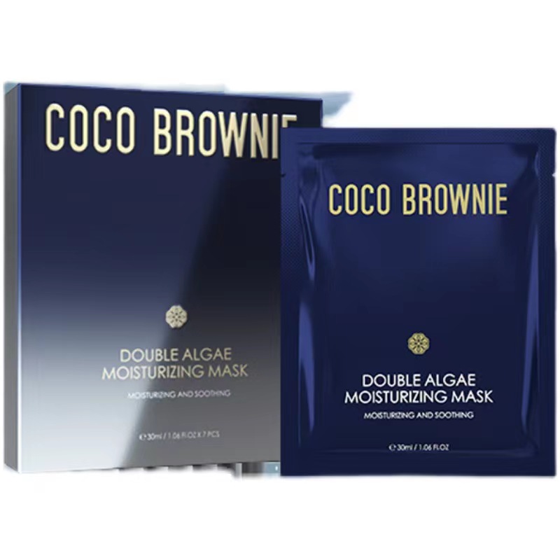 Coco Brownie可莱尼补水小蓝膜面膜保湿滋润贴片面膜女官方正品 - 图1