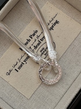 唐草纹理重工项链夏尼S925纯银