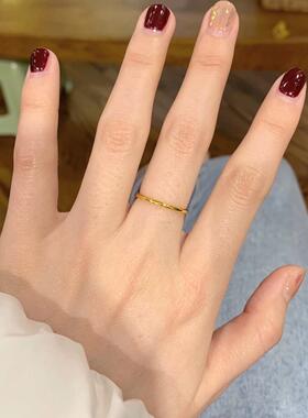 钛钢戒指光面高级感保色戒指