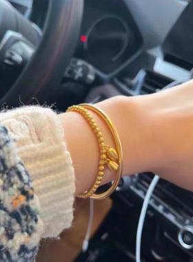 钛钢古法手镯高档款可以碰水百搭