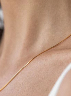 高保色简约冷淡风蛇骨链