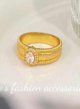 钛钢戒指闭口戒指重工拉丝