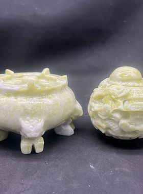 九转乾坤鼎招财镇宅玉石摆件