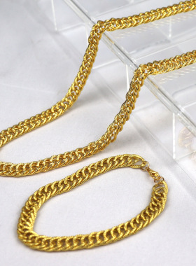 仿真金项链金水波链男女8-888