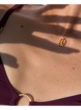 【EOSSTUDIO】王炸项链pdpaola西班牙彩虹宝石字母名字锁骨链轻奢