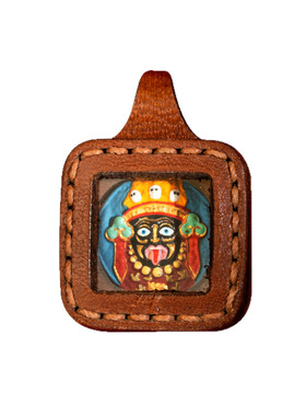 定制手绘擦擦唐卡文殊五爷扎基拉姆八大守护迷你法眼藏传唐卡吊坠