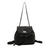 Korean niche commuter backpack women's 2024 summer new style small fragrant style portable shoulder bag rhombus chain backpack