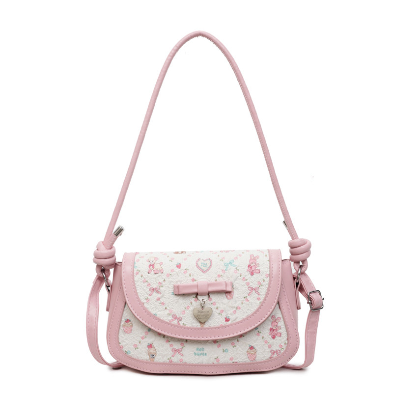 粉色蝴蝶结腋下包包女2025新款甜美小众时尚单肩包洋气质感斜挎包,淘宝优惠券,粉丝福利购,淘宝优惠卷