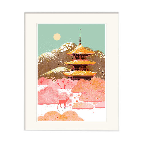 【限量500-3款】印物所苏寒手印丝网版画卧室客厅唯美风景装饰画 - 图3
