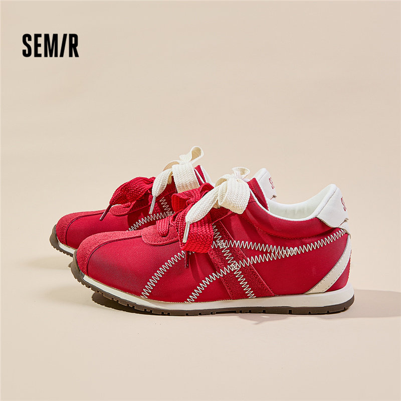 Semir旗舰店女鞋帆布鞋春季新款透气德训鞋厚底休闲百搭板鞋女,淘宝优惠券,粉丝福利购,淘宝优惠卷
