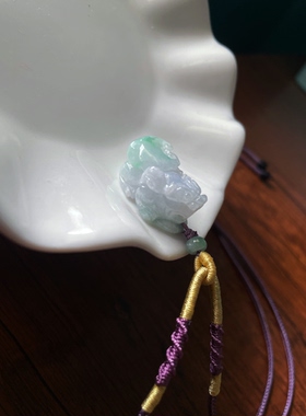 天然a货翡翠招财守财生意兴隆如意貔貅毛衣链珠串玉吊坠挂件绳饰