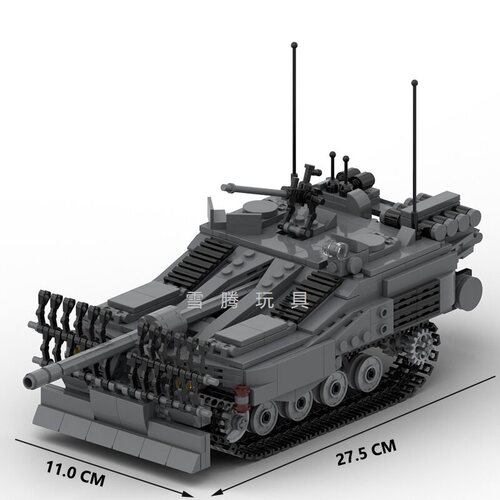 中国moc军事系列冷战瑞典STRV103B主战坦克战争武器积木玩具灰色 - 图3