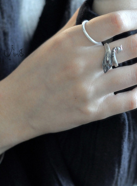 绝版纯银凤凰戒指可调节精致古朴