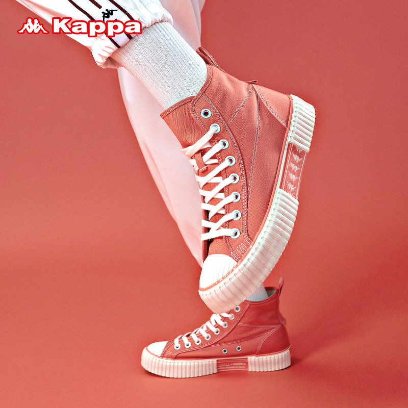 kappa情侣男女串标高帮休闲板鞋 Kappa帆布鞋