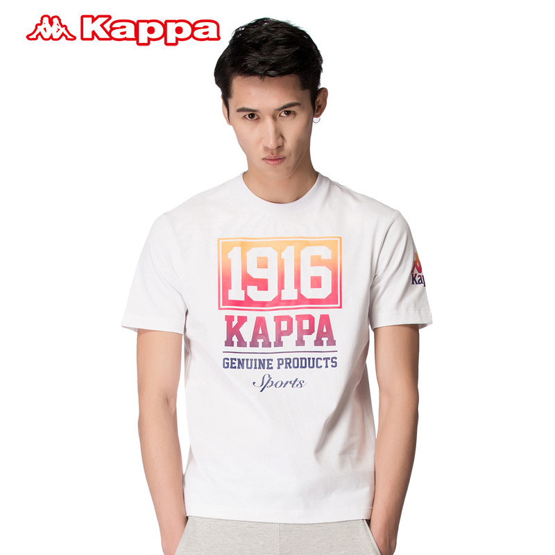 Kappa卡帕男款T恤短袖圓領圖案衫情侶款半袖衫春夏|K0612TD25