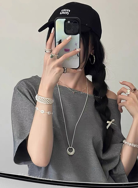 网兜月牙包可拆卸长项链女