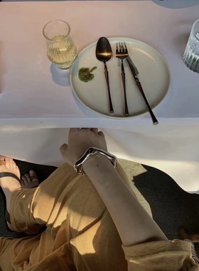 身体系列抽象夸张银色手镯女2025新款小众设计感高级轻奢百搭手圈