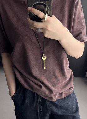 高品质金属钥匙吊坠长款项链女