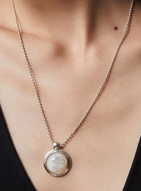 白贝母吊坠项链锁骨链女