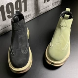 Martens, утепленные короткие сапоги в английском стиле на платформе, челси, в британском стиле, легко надевать