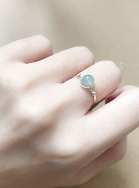 轻奢戒指天然缅甸玉石手工定制