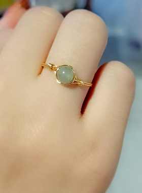 轻奢冰糯缅甸玉石手工定制绕线