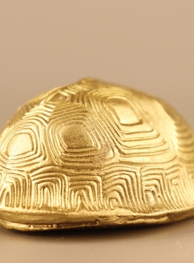 仿古纯铜龟壳富甲天下摆件甲骨文龟壳手把件金钱八卦龟壳六爻铜钱