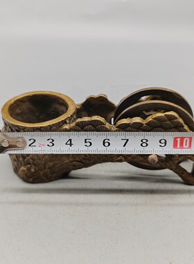 黄铜墨斗铜器民国此器润泽木工古玩形制收藏端正画线工艺精湛包浆