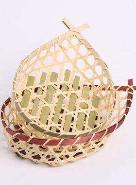 竹编三角篮竹篮手工工艺品厨房