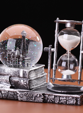 笔筒沙漏水晶球音乐盒