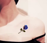 Трехмерные синие водостойкие тату наклейки с розой в составе, сексуальная наклейка подходит для мужчин и женщин, 3D, долговременный эффект