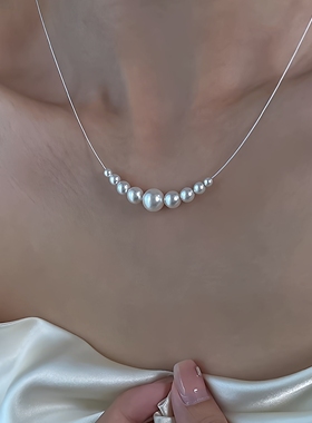 施家珍珠百搭轻奢项圈项链