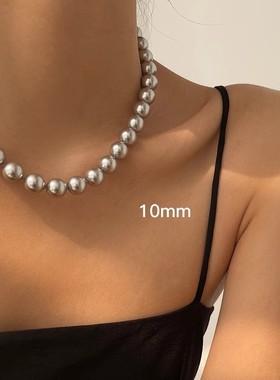 倪妮同款复古法式打结珍珠项链