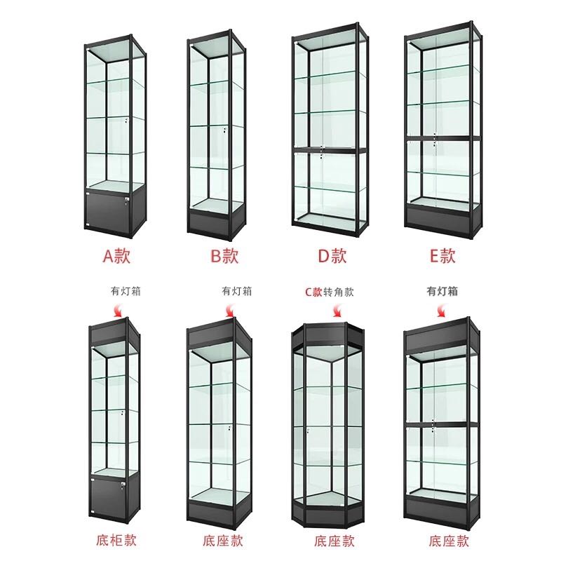 手办展示柜礼品玩具定制防尘家用透明玻璃陈列柜乐高动漫模型展柜 - 图3