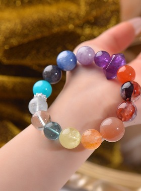 紫水晶蓝晶石红胶花设计