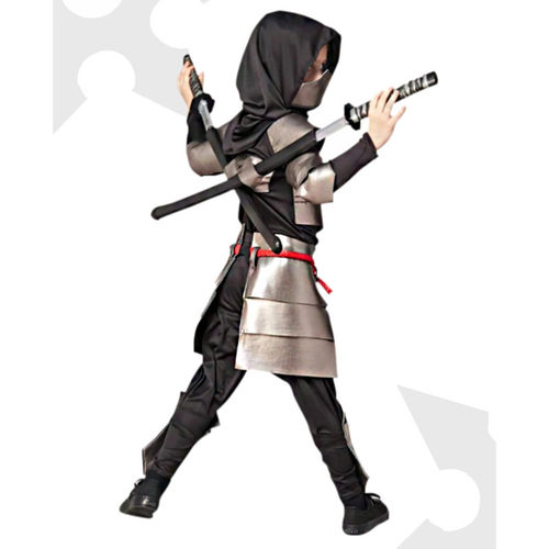 万圣节儿童服装cos日本幻影忍者服夜行衣乐高积木人角色扮演出服 - 图0