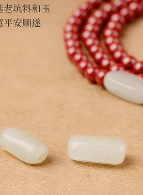 和玉朱砂多圈平安如意手串高含量帝王砂女手链紫金砂本命年手串