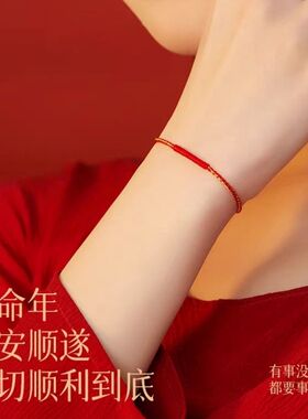 2025蛇年本命年红绳手链女十二生肖红绳极细红绳八大守护神闺蜜礼