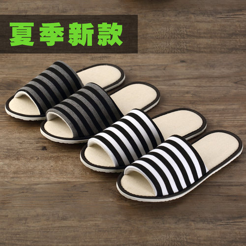 【10双装】一次性拖鞋待客拖鞋珊瑚绒宾馆防滑定制男家用室内酒店 - 图0