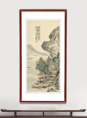 张大千装饰画国画挂画山水画