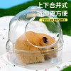 Hamster toilet transparent multi-functional golden bear bath bath sand basin shelter house anti-splash rat urine sand basin bathroom