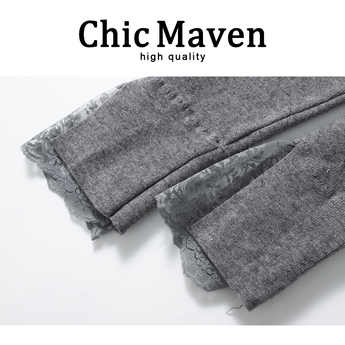 Chic Maven温柔蕾丝花边半高领打底衫女春季喇叭袖显瘦减龄上衣服,淘宝优惠券,粉丝福利购,淘宝优惠卷