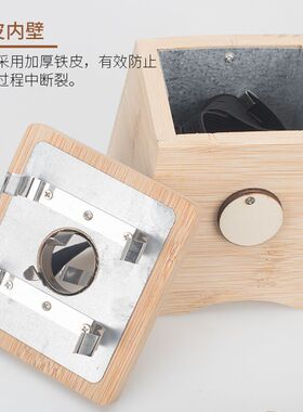 竹制艾灸盒家用单孔悬灸随身灸