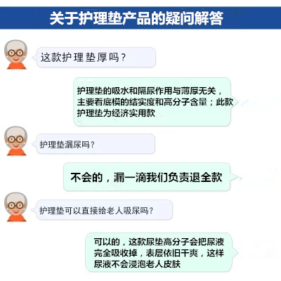 成人护理垫60x60老人用的成人隔尿一次性纸尿垫老年护理垫80片-图0