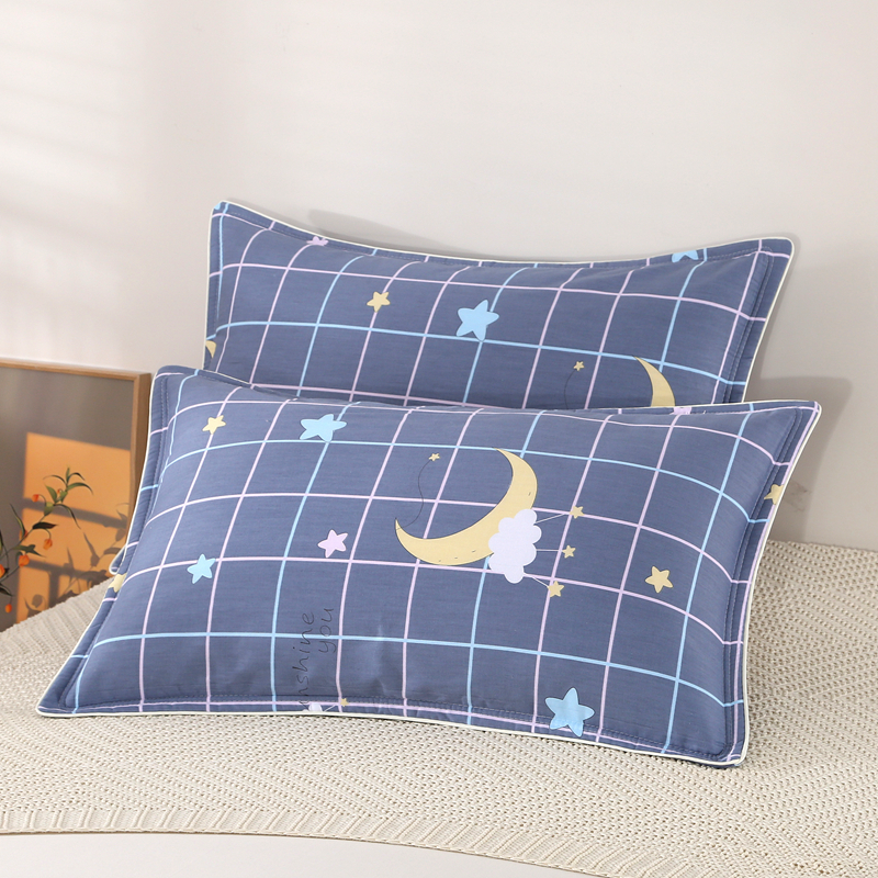 学生纯棉枕套宿舍单人40x60cm枕芯套一对装48x74全棉成人枕头套 - 图0