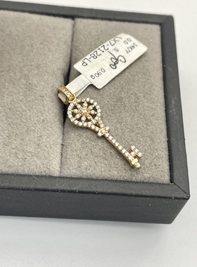 出口日本通体14k真金AU585吊坠孤品 重量0.90克