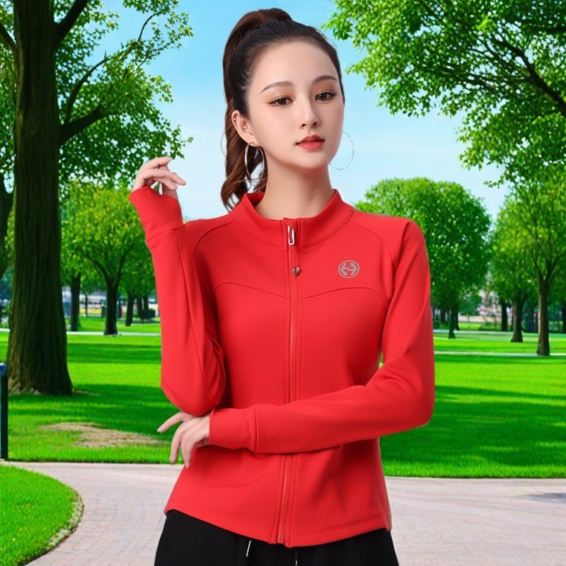 秋冬加绒运动户外跑步速干外套广场舞服装长袖修身上衣团队演出服,淘宝优惠券,粉丝福利购,淘宝优惠卷